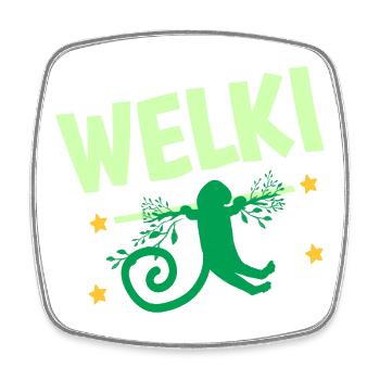 Welki der Affe - Viereckiger Kühlschrankmagnet - Weiß - Vorne