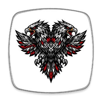 Albanie chemise drapeau aigle vacances balkanique cadeau - Magnet carré - blanc - Devant