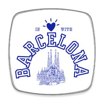 Amour de Barcelone avec la Sagrada Família - Magnet carré - blanc - Devant