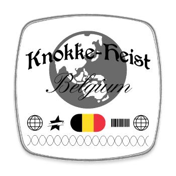 Souvenir de streetwear de Knokke-Heist en Belgique - Magnet carré - blanc - Devant