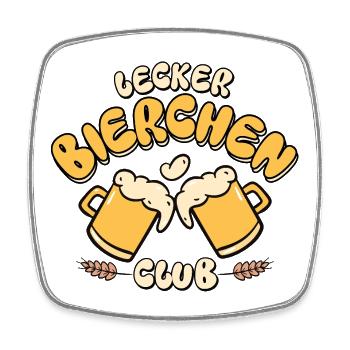Club de la bière délicieuse - Magnet carré - blanc - Devant
