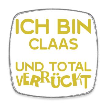 Claas als Vorname - Viereckiger Kühlschrankmagnet - Weiß - Vorne