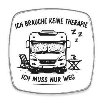 Vanlife Flucht Auszeit - Viereckiger Kühlschrankmagnet - Weiß - Vorne