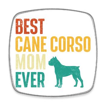 Meilleure maman de cane corso propriétaire de Mastiff - Magnet carré - blanc - Devant