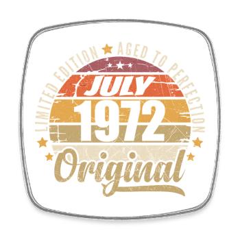 Mythical Birthday 1972 Vintage Gift 1972 - Square fridge magnet - white - Front