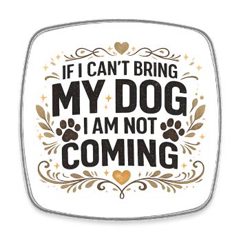 Cadeau drôle pour les amateurs de chiens pour le propriétaire d’animal - Magnet carré - blanc - Devant