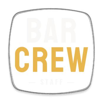 Équipe du bar, équipe de serveurs gastro, soirée boissons - Magnet carré - blanc - Devant