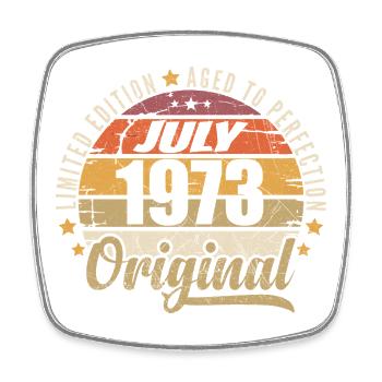 Anniversaire Mythique 1973 Cadeau Vintage 1973 - Magnet carré - blanc - Devant
