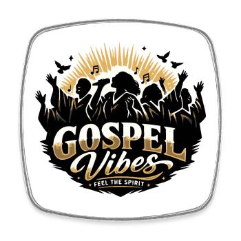 Ambiances gospel - Feel The Spirit - Chœur gospel - Magnet carré - blanc - Devant