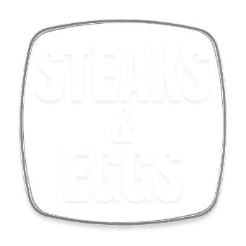 STEAK & EGGS | Carnivore Breakfast of Champions - Square fridge magnet - white - Front