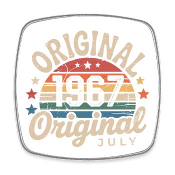 Original Juillet 1967 Anniversaire Vintage Retro - Magnet carré - blanc - Devant