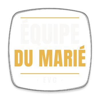 Équipe du Marié EVG Or Enterrement Vie Garçon - Viereckiger Kühlschrankmagnet - Weiß - Vorne