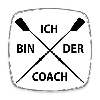 Ruder Coach - Viereckiger Kühlschrankmagnet - Weiß - Vorne