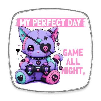 Pastel Goth Soft Goth Gaming Gamer - Square fridge magnet - white - Front