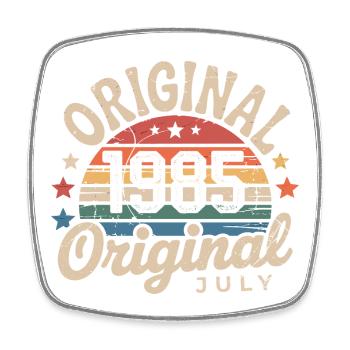 Original Juillet 1985 Anniversaire Vintage Retro - Magnet carré - blanc - Devant