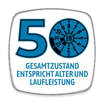 HU August 2026 - 50 Jahre - Geburtstag Geschenk - Viereckiger Kühlschrankmagnet - Weiß - Vorne