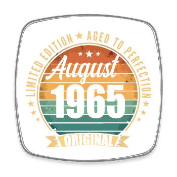 August 1965 Anniversary Limited Edition Vintage - Square fridge magnet - white - Front