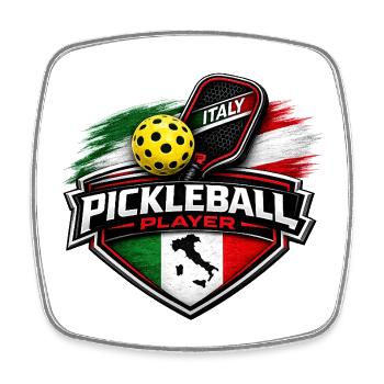 Pickleball ITALY - Square fridge magnet - white - Front