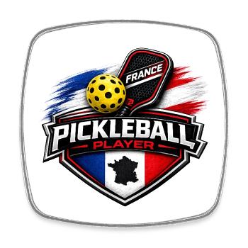 Pickleball FRANCE - Square fridge magnet - white - Front