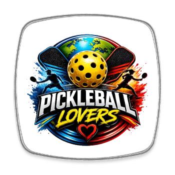 PICKLEBALL LOVERS - Square fridge magnet - white - Front
