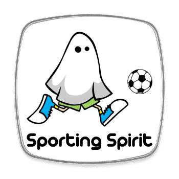Esprit sportif - Magnet carré - blanc - Devant