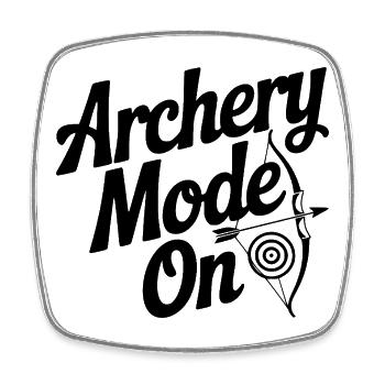 Archery Mode On - Square fridge magnet - white - Front