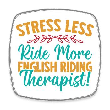 Hobby Horse Rider THerapist English Riding - Viereckiger Kühlschrankmagnet - Weiß - Vorne
