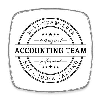 Best Accounting Team Ever - Büro Design - Viereckiger Kühlschrankmagnet - Weiß - Vorne