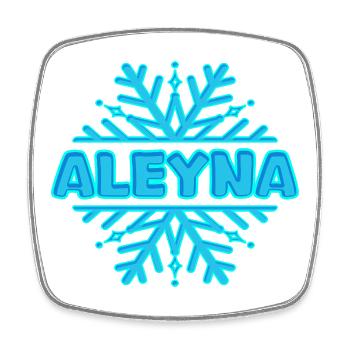 Prénom Aleyna - Magnet carré - blanc - Devant