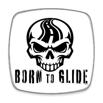 Born to Glide - Square fridge magnet - white - Front