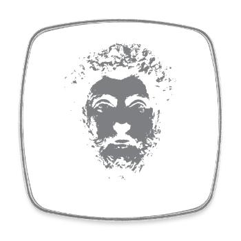 Marcus Aurelius Stoic Quote - Square fridge magnet - white - Front