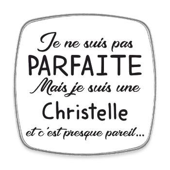Je Ne Suis Pas Parfaite Mais Je Suis Une Christ... - Magnet carré - blanc - Devant