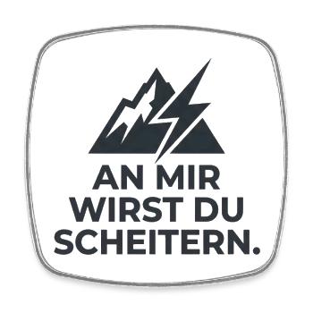 An mir wirst du scheitern - Viereckiger Kühlschrankmagnet - Weiß - Vorne
