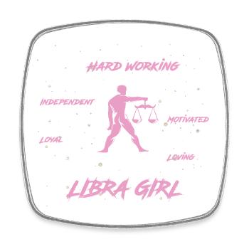 Zodiac sign Libra - Square fridge magnet - white - Front