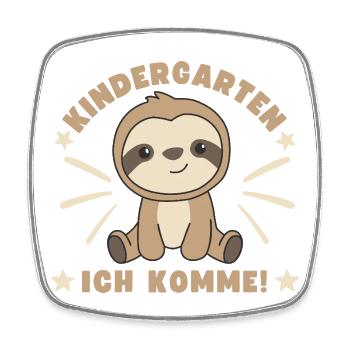 Kindergarten Ich Komme Kindergartenkind - Viereckiger Kühlschrankmagnet - Weiß - Vorne