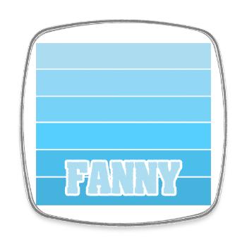Nom de fille Fanny - Magnet carré - blanc - Devant