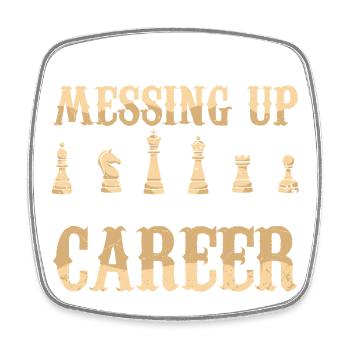 Chess Chess Player Chessboard - Square fridge magnet - white - Front
