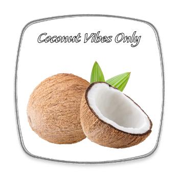 Coconut Vibes Only - Magnet carré - blanc - Devant