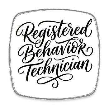 Registered Behavioral Technician (RBT) for Women - Square fridge magnet - white - Front