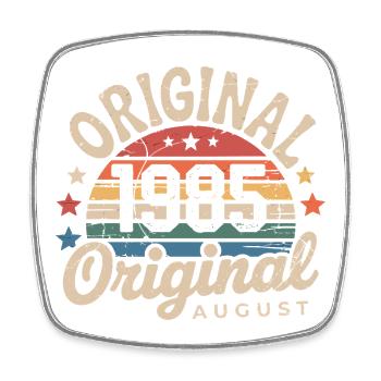 Original Août 1985 Vintage Anniversaire 1985 - Magnet carré - blanc - Devant