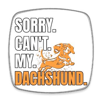 Dackel Dachshund - Viereckiger Kühlschrankmagnet - Weiß - Vorne