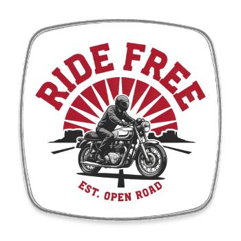 Ride Free - Magnet carré - blanc - Devant