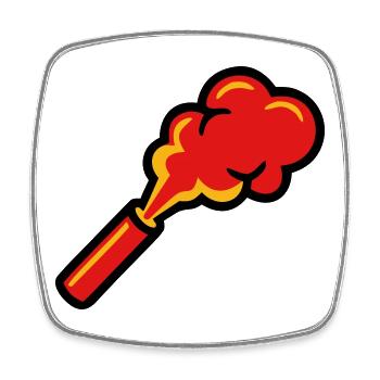 Bengal Fire Pyro Smoke Icon - Square fridge magnet - white - Front