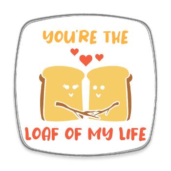 Bread Baker Bakery Bread Roll Baking - Square fridge magnet - white - Front