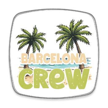 Barcelona Crew - Viereckiger Kühlschrankmagnet - Weiß - Vorne