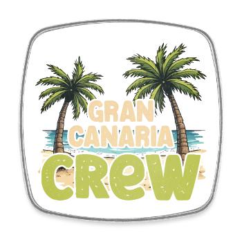 Gran Canaria Crew - Viereckiger Kühlschrankmagnet - Weiß - Vorne