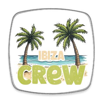 Ibiza Crew - Square fridge magnet - white - Front