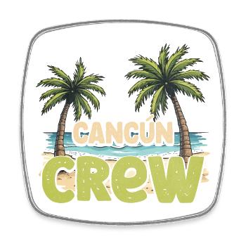 Cancun Crew - Square fridge magnet - white - Front