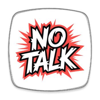 No Talk Comic Explosion - Viereckiger Kühlschrankmagnet - Weiß - Vorne