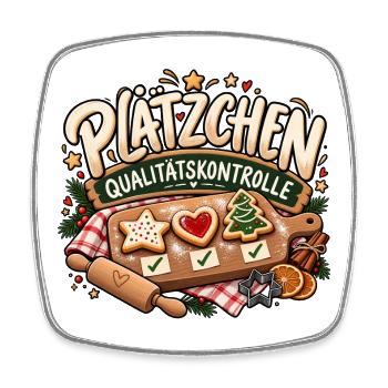 Plätzchen  Lustiges Weihnachtsdesign - Viereckiger Kühlschrankmagnet - Weiß - Vorne
